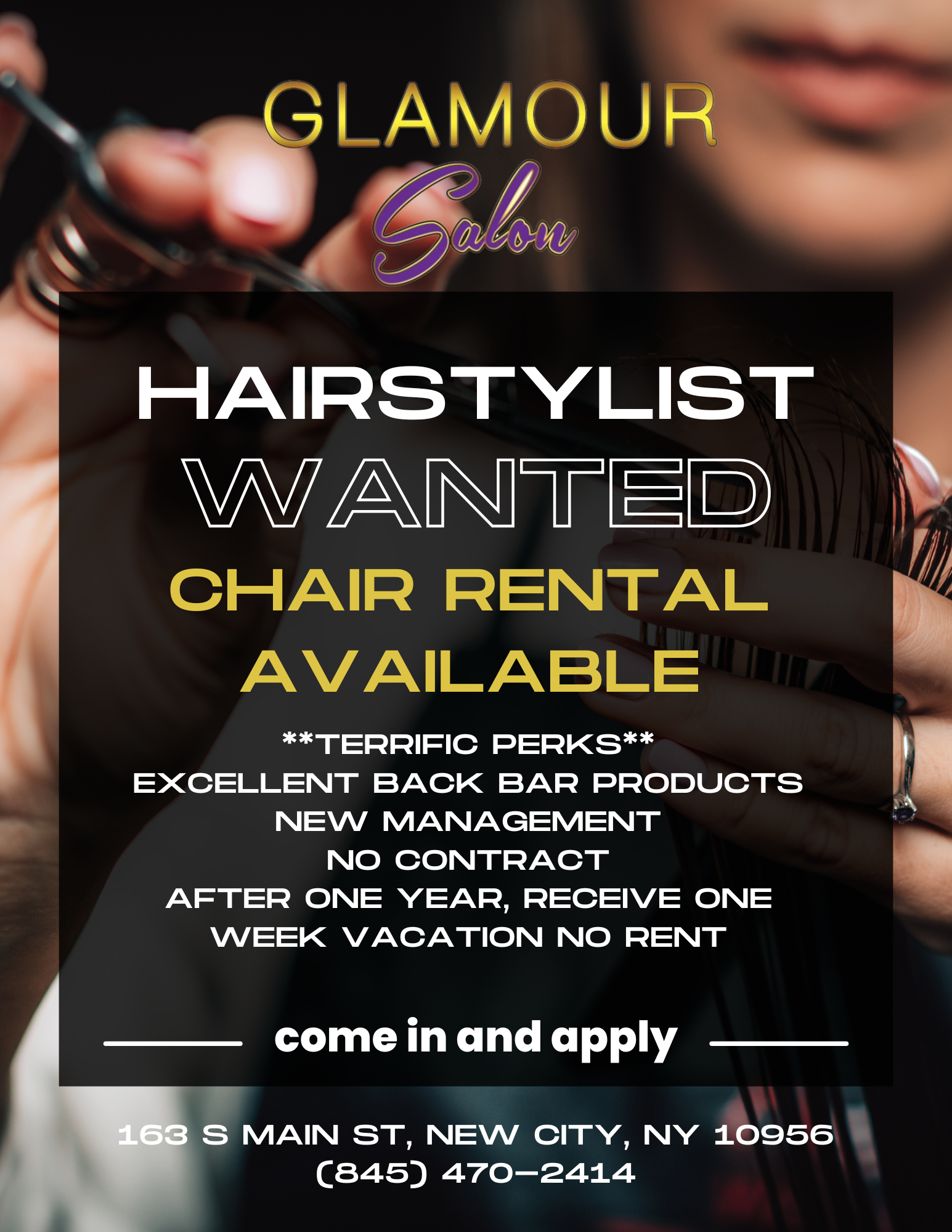 Glamour Salon Help Wanted 7312024